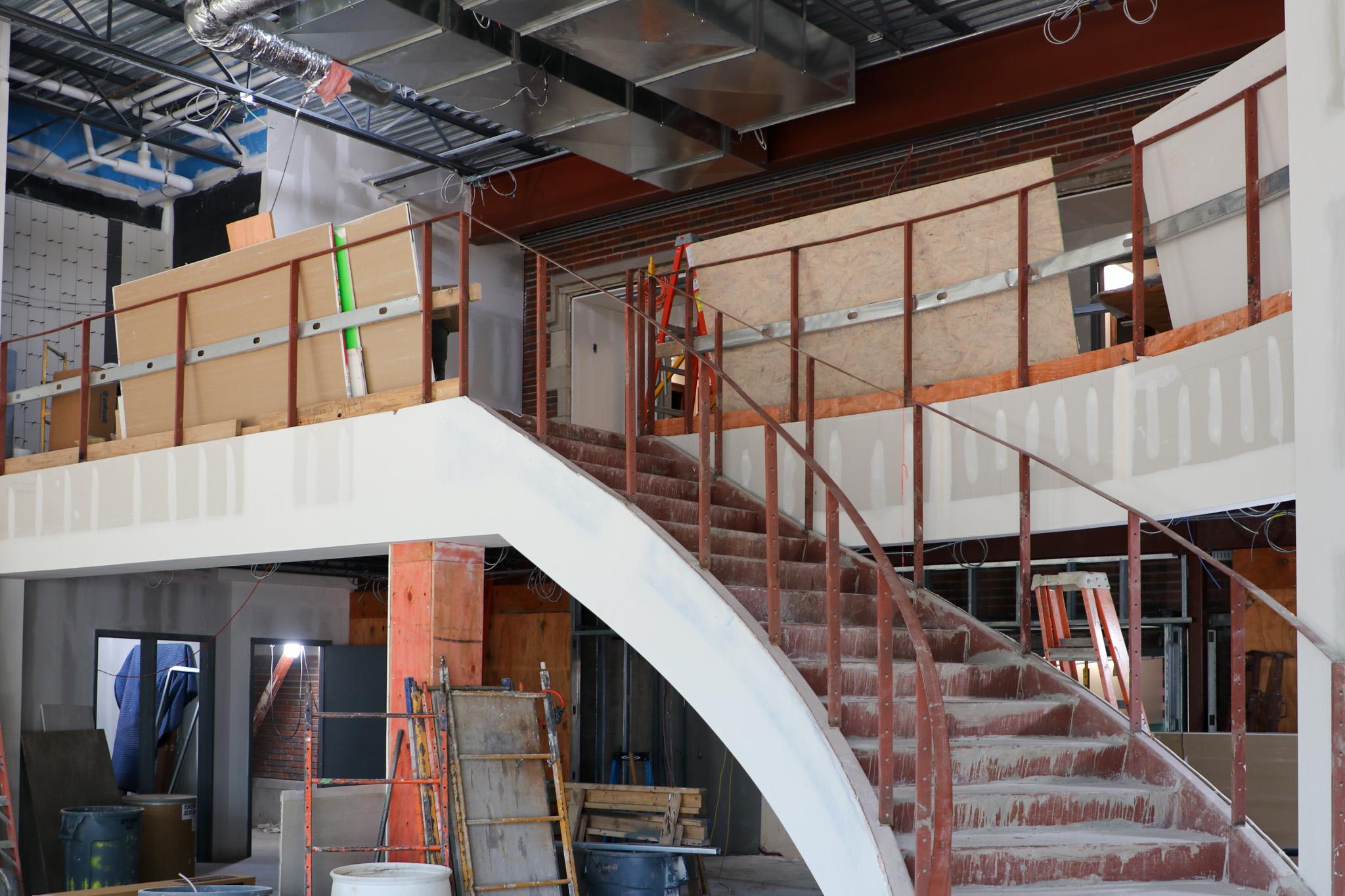 Staircase in building still being constructed